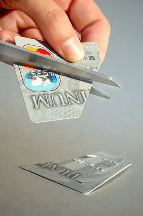 Cutting  up credit cards