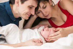 family and new baby